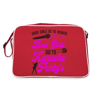 Chanteuse de karaoké Good Girls Go To - Sac Retro - rouge/blanc - Dos