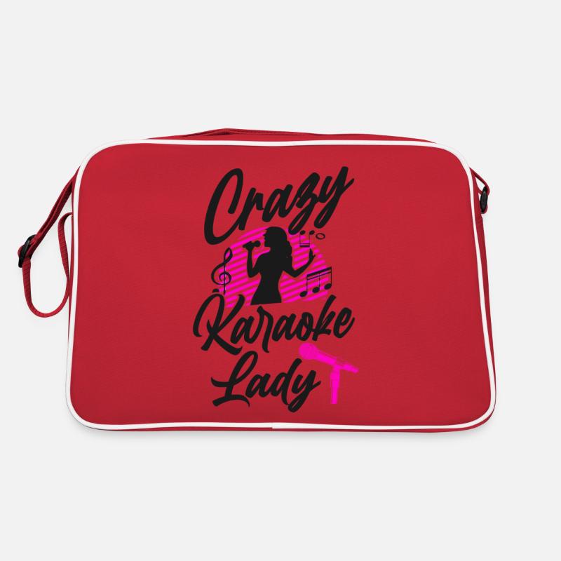 Karaoke Singer Crazy Karaoke Lady Retro Tasche
