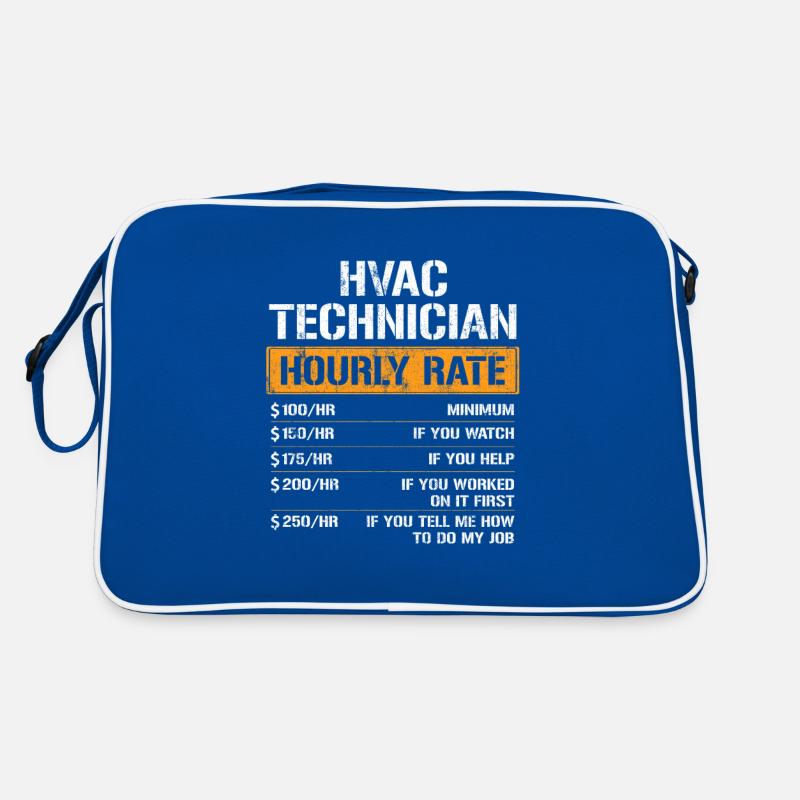 HVAC Technician Hourly Rate Retro Tasche