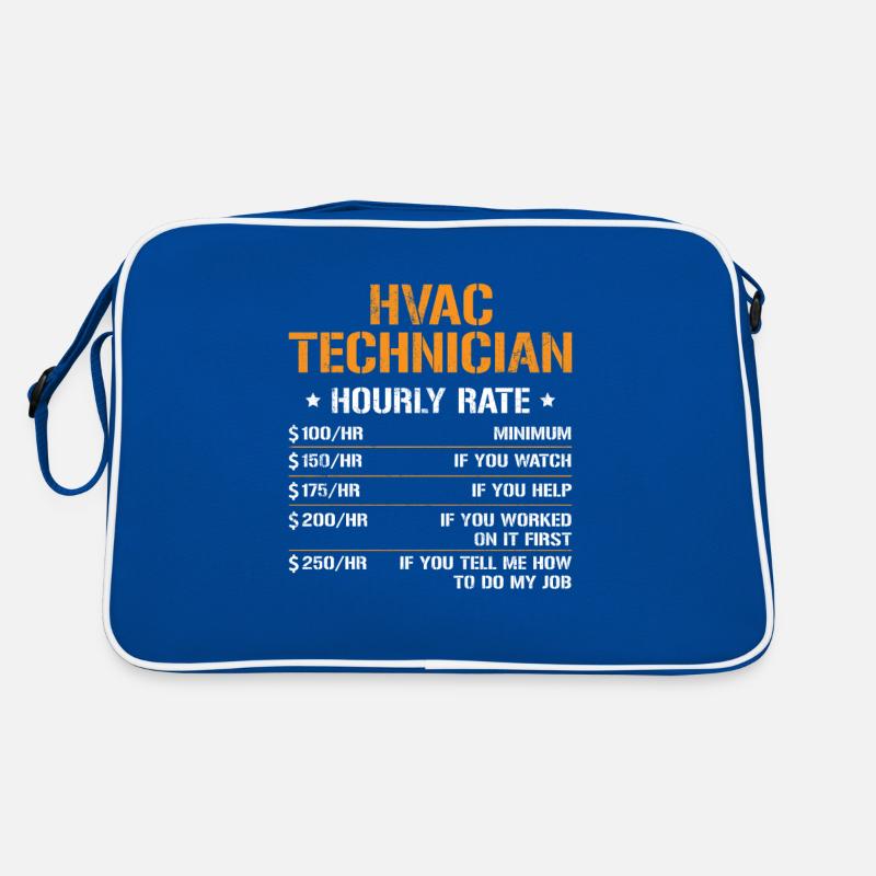 HVAC Technician Hourly Rate Retro Tasche