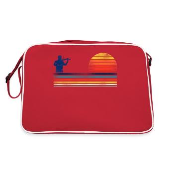 Violon Violoniste Rétro Vintage - Sac Retro - rouge/blanc - Dos