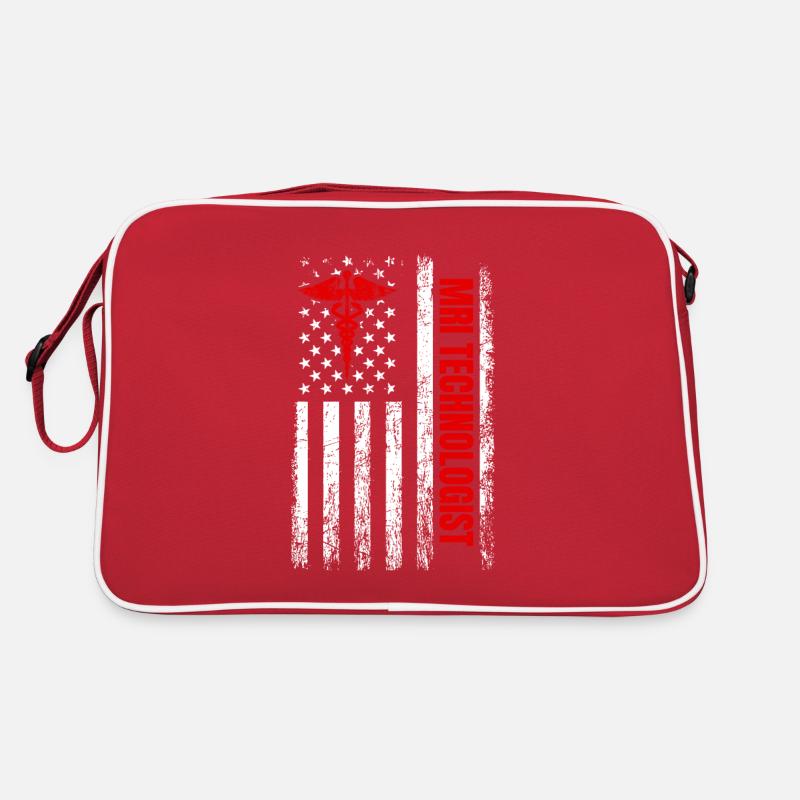 MRI Technologist American Flag, Radiologic MRI tec Retro Tasche