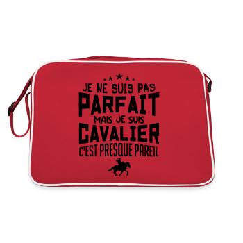Je ne suis pas parfait mais je suis cavalier - Sac Retro - rouge/blanc - Dos