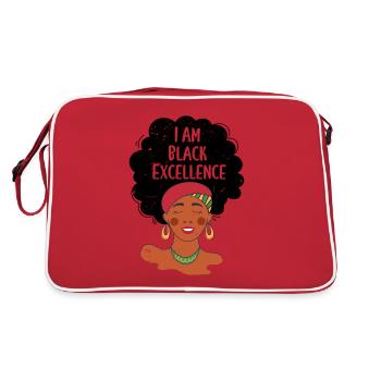 I Am Black Excellence - Retro Bag - red/white - Back