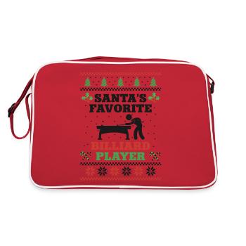 Billiards Pool Player Ball - Retro Bag - red/white - Back