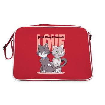 C'est Chat L'amour - Sac Retro - rouge/blanc - Dos