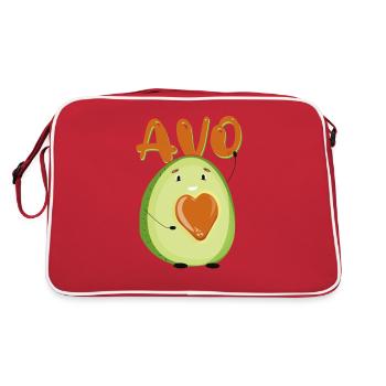 Valentine's Day girlfriend, boyfriend, man, wife partner - Retro Bag - red/white - Back