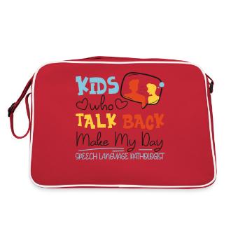 Speech Therapist Therapy Assistant - Retro Bag - red/white - Back