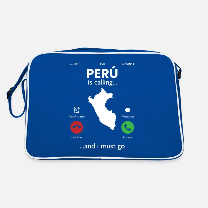 peru is calling i must go, peruvian peru Retro Tasche