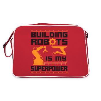 Ingénieur Robotique Robot Vintage - Sac Retro - rouge/blanc - Dos
