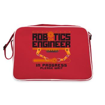 Robot Robotics Engineer Vintage - Retro Tasche - Rot/Weiß - Hinten