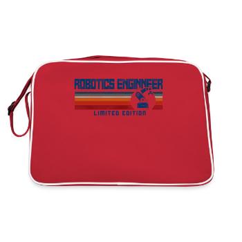Robot Robotics Engineer Retro - Retro Tasche - Rot/Weiß - Hinten