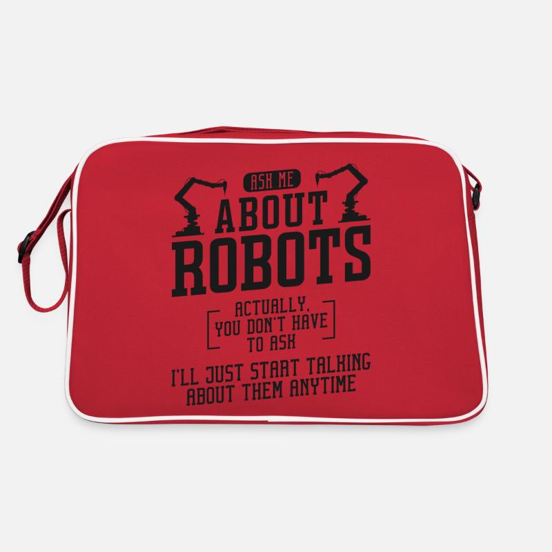 Robot Robotics Engineer Ask Me Retro Tasche