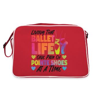 Ballet Danseuse Danse Ballerine - Sac Retro - rouge/blanc - Dos