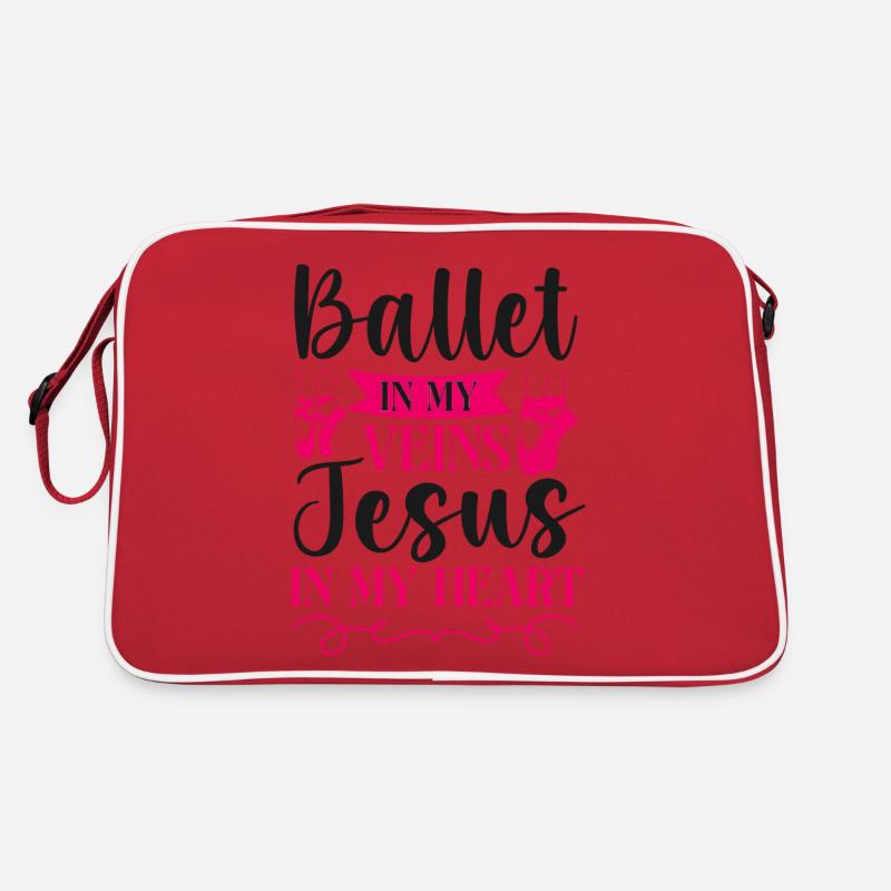 Ballet Danseuse Danse Ballerine - Sac Retro - rouge/blanc