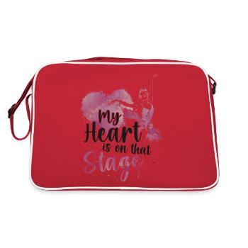 Ballet Dancer Dance Girl Ballerina - Retro Tasche - Rot/Weiß - Hinten