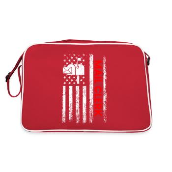 commis au courrier drapeau américain, commis au courrier - Sac Retro - rouge/blanc - Dos