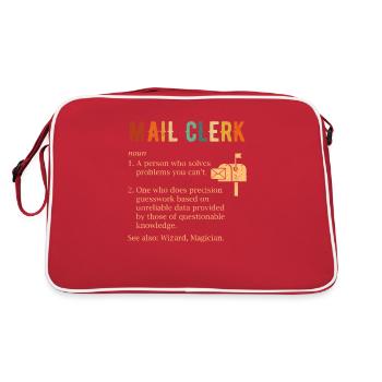 Définition de commis au courrier, commis au courrier - Sac Retro - rouge/blanc - Dos