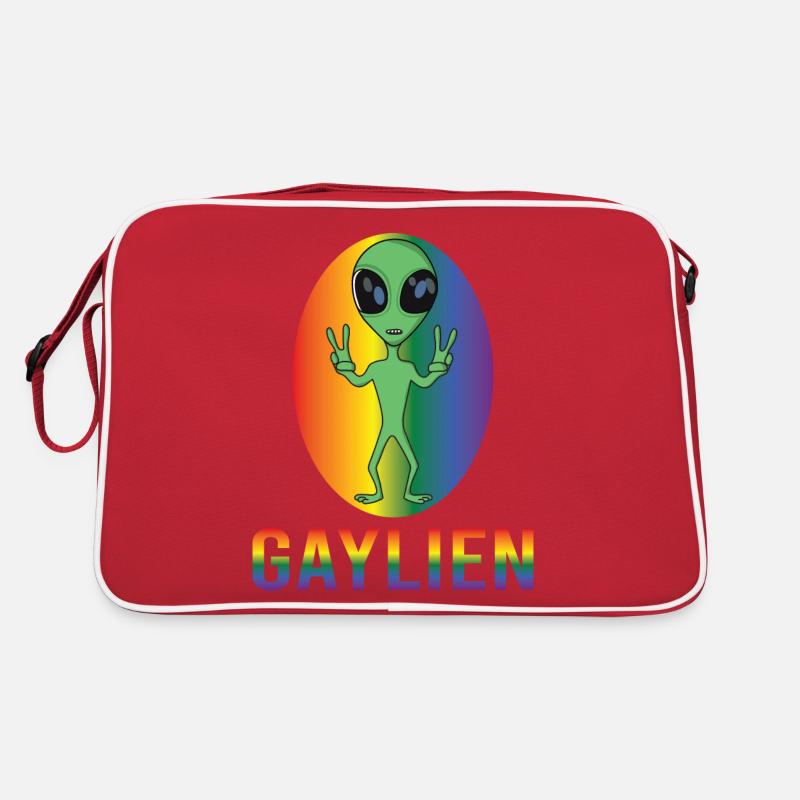 Gender Lesben, Schwule, Trans, Queer Regenbogen Retro Tasche
