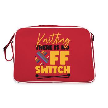 Knitting Knitter Knitting There Is - Retro Bag - red/white - Back