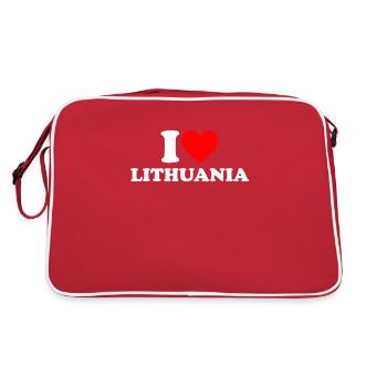 J’aime la lituanie, lietuva lituanie - Sac Retro - rouge/blanc - Dos