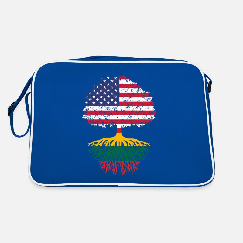 lithuania american flag, tree lithuania Retro Bag