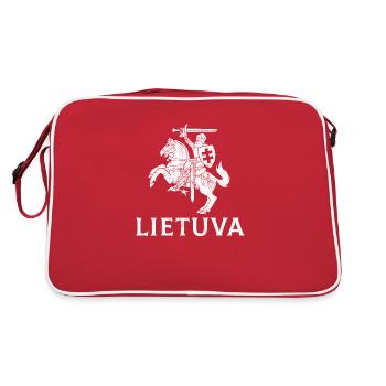 lithuania coat, lietuva lithuania - Retro Bag - red/white - Back