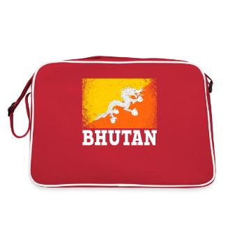 Bhoutan, bhoutanais bhoutan - Sac Retro - rouge/blanc - Dos