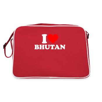 Bhoutan, bhoutanais bhoutan - Sac Retro - rouge/blanc - Dos