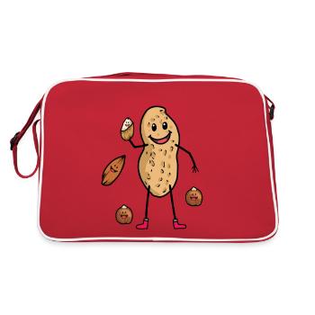 Nourriture gaie aux noix d’arachide - Sac Retro - rouge/blanc - Dos
