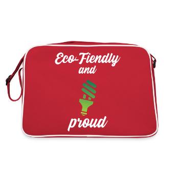 Respectueux de l’environnement et fier - Sac Retro - rouge/blanc - Dos