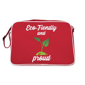 Respectueux de l’environnement et fier - Sac Retro - rouge/blanc - Dos