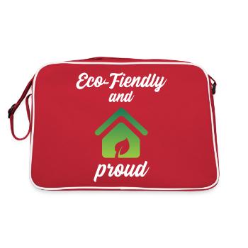 Respectueux de l’environnement et fier - Sac Retro - rouge/blanc - Dos