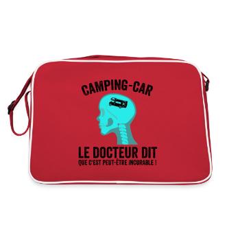 Camping-car Humour Docteur Dit, Camping-car drôle - Sac Retro - rouge/blanc - Dos