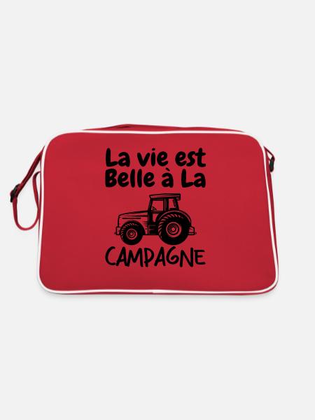 La Vie est Belle à La Campagne - Sac Retro - rouge/blanc - Dos