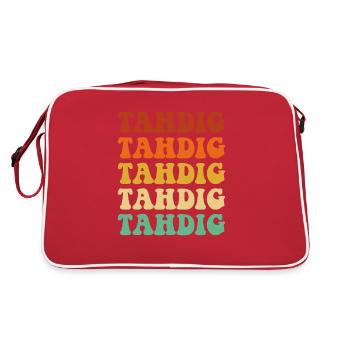 Tahdig, foodiranian persian - Retro Tasche - Rot/Weiß - Hinten