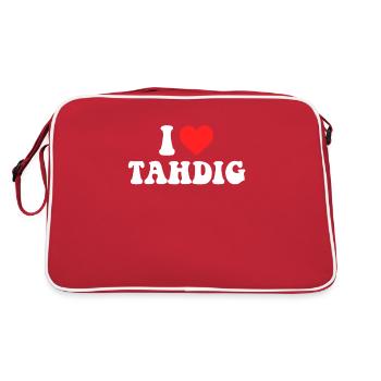 I Love Tahdig, foodiranian persian - Retro Tasche - Rot/Weiß - Hinten