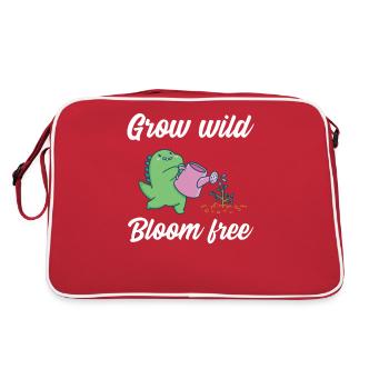 Grow wild bloom free - Retro Tasche - Rot/Weiß - Hinten