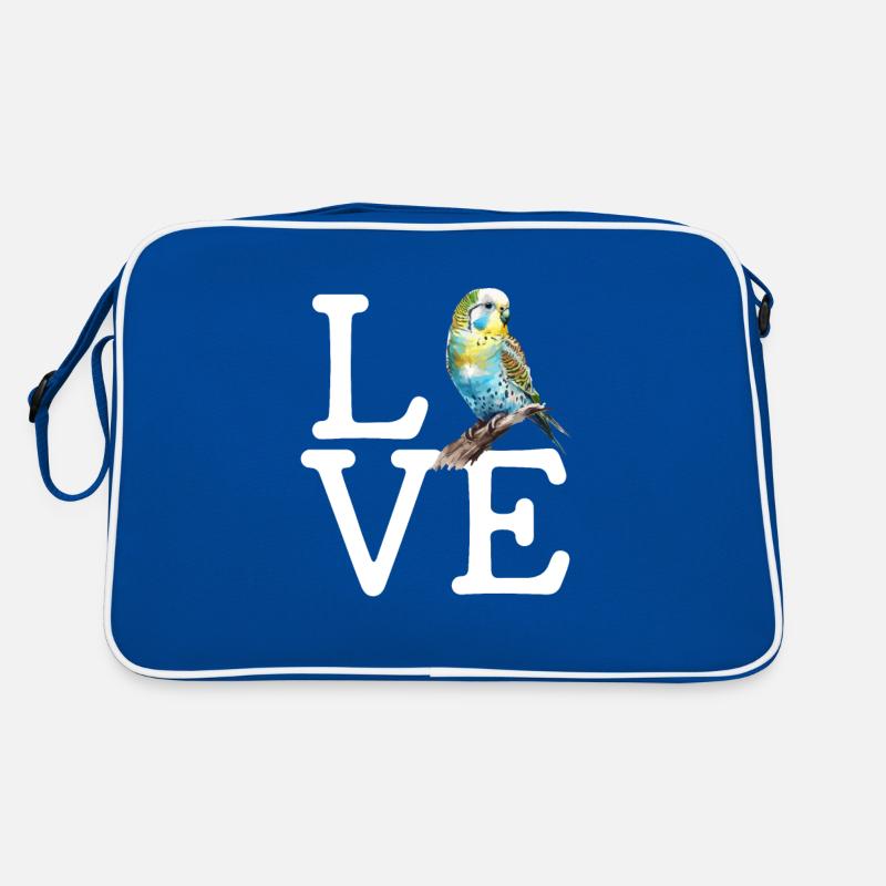 budgerigar parakeet, Budgie Retro Tasche