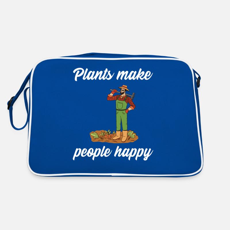 Plants make people happy - Plats Botany Retro Bag
