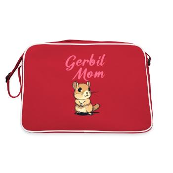Gerbille maman, gerbille - Sac Retro - rouge/blanc - Dos