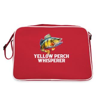 Yellow Perch whisperer, Yellow Perch - Retro Bag - red/white - Back