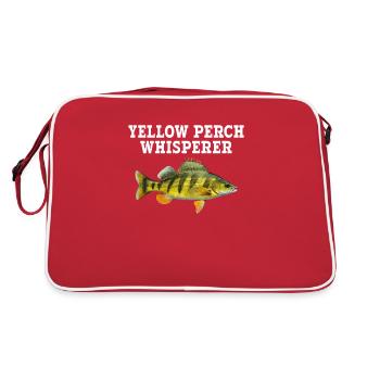 Yellow Perch whisperer, Yellow Perch - Retro Bag - red/white - Back