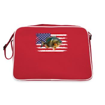 Bluegill American Flag - Retro Bag - red/white - Back