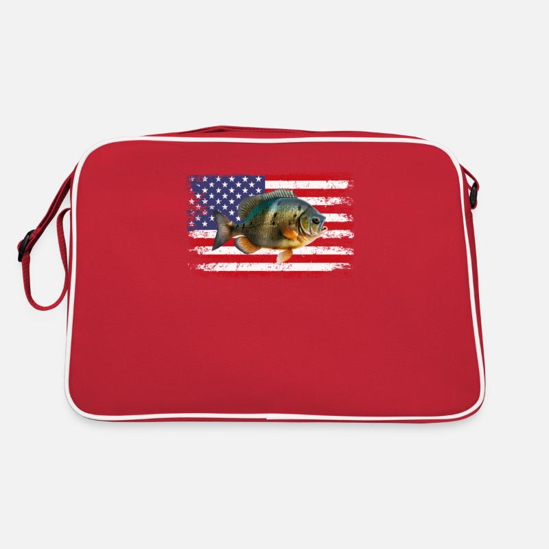 bluegill american flag Retro Tasche