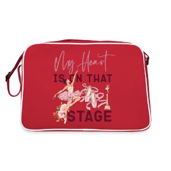 Ballet Dancer Dance Girl Ballerina - Retro Tasche - Rot/Weiß - Hinten