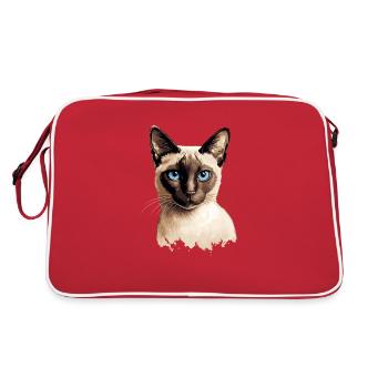 Chat siamois - Sac Retro - rouge/blanc - Dos