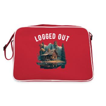 Logged Out camping Cabin Mountain Logged Out - Retro Bag - red/white - Back