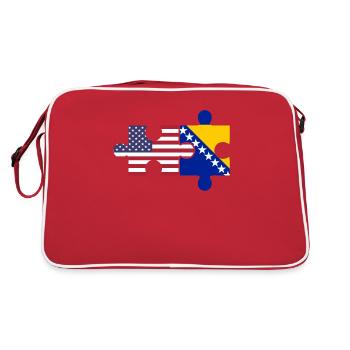 Bosnie-Herzégovine - Sac Retro - rouge/blanc - Dos