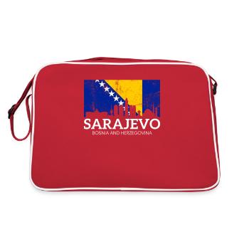 Bosnie-Herzégovine - Sac Retro - rouge/blanc - Dos